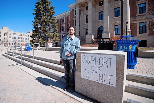 Mike Sudoma/Winnipeg Free Press
U of M walkout co-organizer Levi Newediuk at the University of Manitoba Monday afternoon
May 1, 2023