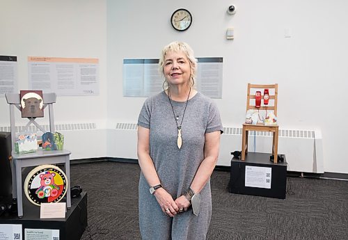 JESSICA LEE / WINNIPEG FREE PRESS

Megan J. Davies, PhD., the curator of The COVID in the House of Old exhibit at the Millennium Library, is photographed May 2, 2023 at the exhibit.

Reporter: Jen Zoratti