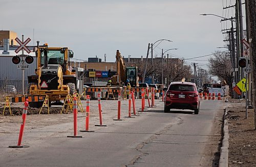 JESSICA LEE / WINNIPEG FREE PRESS

Road construction is photographed on Erin St. at Notre Dame Ave. May 3, 2023.

Reporter: Joyanne Pursaga