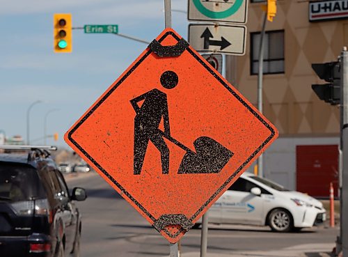 JESSICA LEE / WINNIPEG FREE PRESS

Construction signs are photographed along Notre Dame Ave. May 3, 2023.

Reporter: Joyanne Pursaga