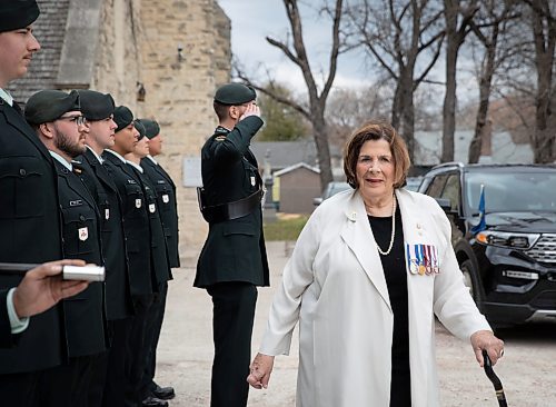 JESSICA LEE / WINNIPEG FREE PRESS

Lieutenant Governor of Manitoba Anita Neville ( in white) arrives for the coronation service May 6, 2023 at St. John&#x2019;s Anglican Cathedral.

Reporter: Tyler Searle