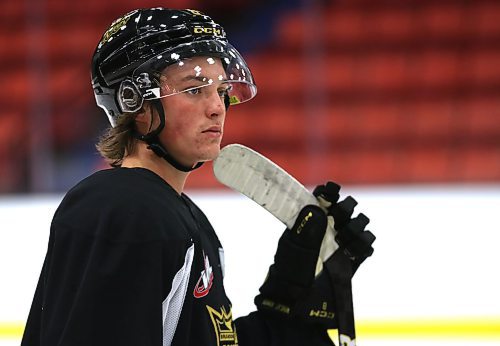 Brandon Wheat Kings defenceman Quinn Mantei, shown at practice at Westoba Place last season, has been named the Western Hockey League's scholastic player of the year. (Perry Bergson/The Brandon Sun)