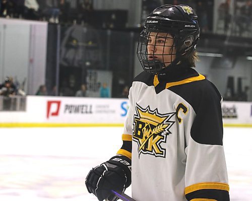 Nolan Saunderson of Carberry, who played under-15 AAA hockey with the Brandon Wheat Kings for the past two seasons, will almost certainly follow in his brother Ben’s footsteps as a Western Hockey League draft pick when the event is held on Thursday. (Perry Bergson/The Brandon Sun)