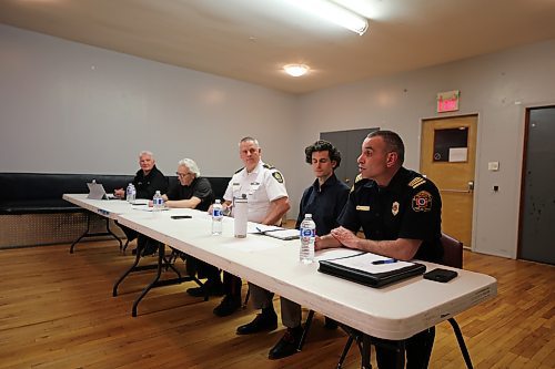 Brandon Fire and Emergency Services deputy chief Marc Lefebvre provides an update at a Ward 9 meeting at East End Community Centre on Tuesday evening. (Colin Slark/The Brandon Sun)