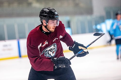 MIKAELA MACKENZIE / WINNIPEG FREE PRESS
 
Conor Geekie (28) at practice at The RINK in Winnipeg on Tuesday, May 9, 2023. For Josh story.

Winnipeg Free Press 2023.