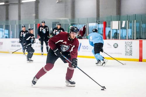 MIKAELA MACKENZIE / WINNIPEG FREE PRESS
 
Conor Geekie (28) at practice at The RINK in Winnipeg on Tuesday, May 9, 2023. For Josh story.

Winnipeg Free Press 2023.