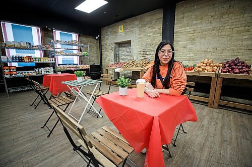 Mike Deal / Winnipeg Free Press
Marleen Mecas, co-creator of Ashdown Market at 171 Bannatyne Avenue. Ashdown Market is a new grocery store in the Exchange District. It&#x2019;s also a cannabis shop (though cannabis material is hidden).
See Gabrielle Piche story
230509 - Tuesday, May 09, 2023.