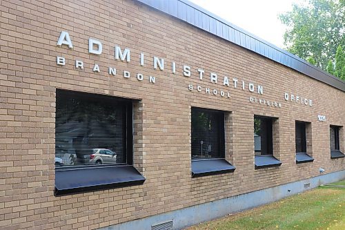 The exterior of Brandon School Division's administration office on Sunday afternoon. (Kyle Darbyson/The Brandon Sun)