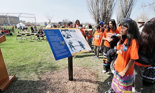 RUTH BONNEVILLE / WINNIPEG FREE PRESS 

LOCAL STDUP - Fontaine Panel unveiled 

Students from Gonzaga Middle School along with community leaders and Theodore's spouse, Morgan Fontaine, take part in the unveiling of an interpretive panel at Theodore Niizhotay Fontaine park on Wednesday.  

The City of Winnipeg created an interpretive panel in commemoration of Theodore Niizhotay Fontaine which is located in the north east corner of the park on Wellington Crescent to bring awareness to the former site of the Assiniboia Indian Residential School, which was next to the park, on Academy Road.

The all-day ceremony started at sunrise, 5:30am and will end at sundown at approximately 9:00pm with ongoing activities that is open to all. 


May 10th,, 2023