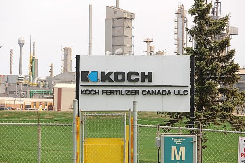 Koch Fertilizer Canada said Thursday that maintenance work resulting in loud noises and the flaring of exposed flames at its Brandon plant was scheduled to be completed that evening. (Kyle Darbyson/The Brandon Sun)