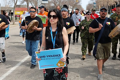 11052023
A few dozen marchers take part in the Moose Hide Campaign Walk to End Violence in Brandon on a hot Thursday. The walk aimed at taking action to end violence against women and children was organized by 
the Brandon Urban Aboriginal People&#x2019;s Council and Assiniboine Community College. It began and ended at Princess Park. The Moose Hide Campaign began in B.C. as an indigenous-led campaign to engage men and boys in ending violence towards women and children. 
(Tim Smith/The Brandon Sun)