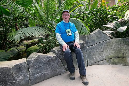 BROOK JONES / WINNIPEG FREE PRESS
Winnipeg resident Chris Trott volunteers at the Assiniboine Park Zoo six hours per week. Trott is pictured in the Tropical House - Toucan Ridge at Assiniboine Park Zoo in Winnipeg, Man., Sunday, May 14, 2023.
