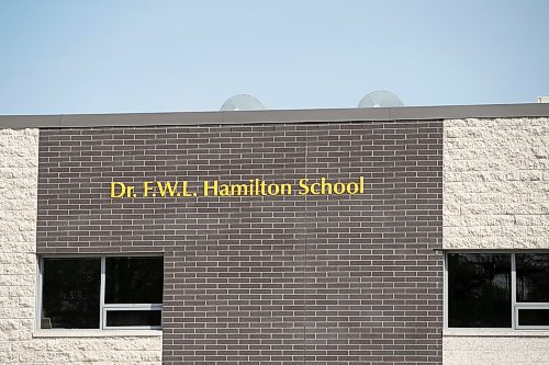 BROOK JONES / WINNIPEG FREE PRESS
Dr. F.W.L. Hamilton School pictured in East. St. Paul, Man., Monday, May 15, 2023. The River East Transcona. School Division school has scapped a plan to move away from Mother's Day and Father's Day to acknowledge the importance of all those, who support their students, such as guardians. 