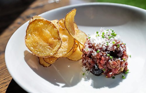 RUTH BONNEVILLE / WINNIPEG FREE PRESS 

ENT - Promenade Brasserie
At 130 Provencher Blvd

Pemmican Tartare

Owner, Jay Lekopoy&#x573; French-Metis heritage and sustainably sourced local ingredients.

Subject: For an upcoming Tasting Notes feature. Promenade Brasserie opened last month in the home of the former Promenade Caf. The new restaurant boasts flavours inspired by owner Jay Lekopoy&#x573; French-Metis heritage and sustainably sourced local ingredients.


Eva Wasney

May 12th,, 2023