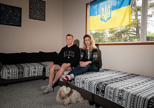 JESSICA LEE / WINNIPEG FREE PRESS

Hanna Sidorchenko (right) and her son Rostyslav, 18, are photographed at friend Oksana Lazarenko&#x2019;s home May 18, 2023. Sidorchenko came to Canada two months ago at the urging of her husband who is in the army. Two weeks ago, they learned he died and they are flying to Ukraine Friday to look for his body so he can be cremated to join them in Canada.

Reporter: Kevin Rollason