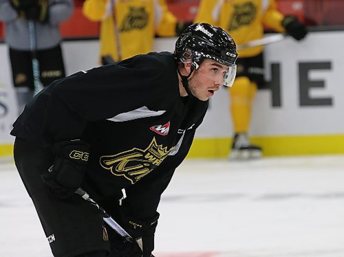 In a deal that was announced Friday afternoon, the Brandon Wheat Kings have traded veteran defenceman Logen Hammett to the Vancouver Giants for a fourth-round draft pick in 2024. (Perry Bergson/The Brandon Sun)