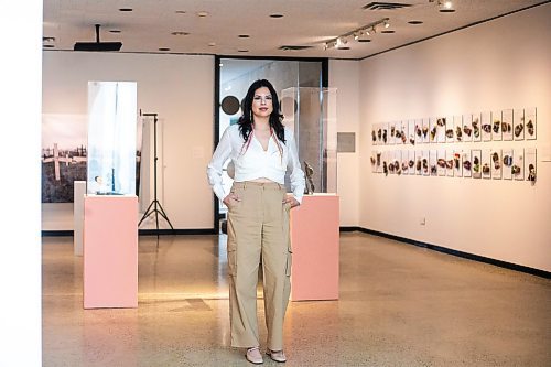 MIKAELA MACKENZIE / WINNIPEG FREE PRESS
 
Curator Marie-Anne Redhead poses for a photo at the new Anaanatta Unikkaangit (Our Mother&#x573; Stories) exhibit at WAG-Qaumajuq on Friday, May 19, 2023. For Jen story.

Winnipeg Free Press 2023.