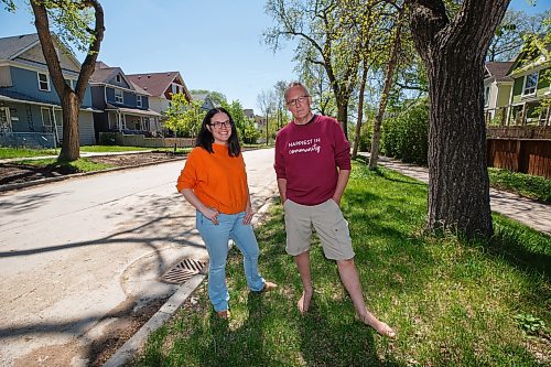 Mike Deal / Winnipeg Free Press
Amanda Palson (left) and Brian Pincott (right) are neighbours in the West Broadway area that have put on block parties over the last couple of summers to help unite the neighbourhood and community. 
See Sabrina story 
230519 - Friday, May 19, 2023.