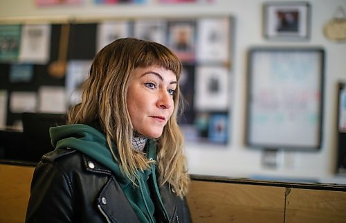 Liz Farge, Program Operations Manager for PHS Onsite Recovery, on East Hastings in Vancouver, Monday, April 17, 2023. (Trevor Hagan / Winnipeg Free Press)