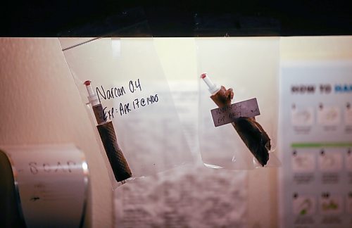 Inside the injection room at Insite, a facility for safe consumption of drugs, on East Hastings in Vancouver, Monday, April 17, 2023. (Trevor Hagan / Winnipeg Free Press)