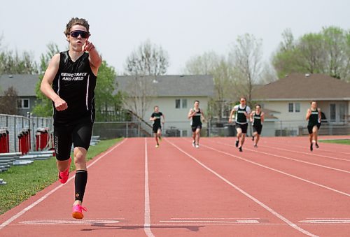 Konnor Klemick set the city record in the JV boys' 400m, posting 54.97 seconds at the high school track and field city championships at UCT Stadium on Tuesday. (Thomas Friesen/The Brandon Sun)