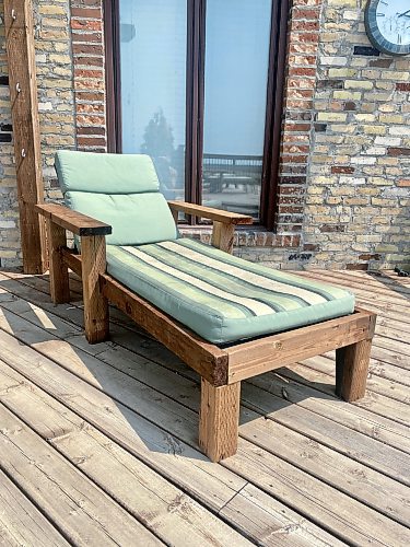 Photos by Marc LaBossiere / Winnipeg Free Press
By using treated lumber the rusted legs were abandoned while overhauling these metal loungers.