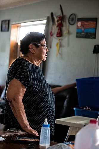 MIKAELA MACKENZIE / WINNIPEG FREE PRESS
 
 Janet Bruyere, grandmother of Fonassa Bruyere (whose body was discovered in a field northwest Winnipeg in 2007), poses for a portrait in her home on Sagkeeng First Nation on Tuesday, May 23, 2023. For Shelley story.

Winnipeg Free Press 2023.