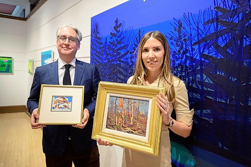 Mike Sudoma/Winnipeg Free Press
(Left to Right) Rob Cowley and Lydia Abbot of Abbot Cowley Auctions at Mayberry Fine Art Wednesday morning
May 224, 2023