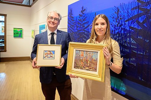 Mike Sudoma/Winnipeg Free Press
(Left to Right) Rob Cowley and Lydia Abbot of Abbot Cowley Auctions at Mayberry Fine Art Wednesday morning
May 24, 2023