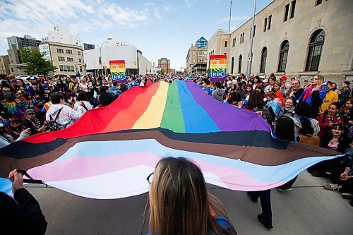 JOHN WOODS / WINNIPEG FREE PRESS
People take part in the Pride Parade in downtown Winnipeg Sunday, June 5, 2022. 

Re: gabby