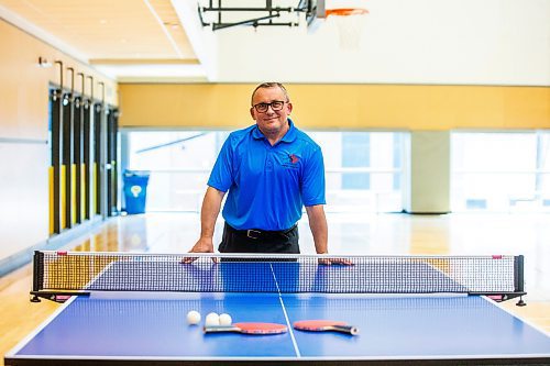 MIKAELA MACKENZIE / WINNIPEG FREE PRESS
 
Table Tennis official Greg Dzioba, who recently became the first official in North America to achieve the highest certification in the sport, poses for a photo at Sport Manitoba on Thursday, May 25, 2023.  For intern Donald Stewart story.

Winnipeg Free Press 2023.