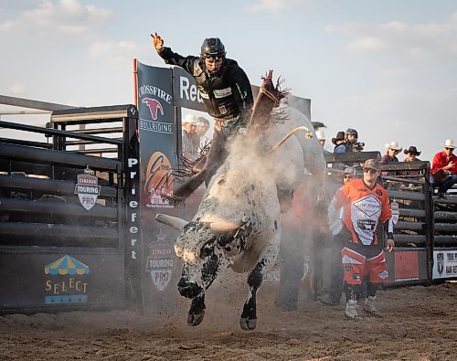 JESSICA LEE / WINNIPEG FREE PRESS

Chad Hartman is photographed at Professional Bull Riding Bull&#x2019;s NightOut May 26, 2023 at Red River Ex. Dozens of bull riders competed in front of a crowd of a few hundred to be crowned the bull riding champion.

Stand up