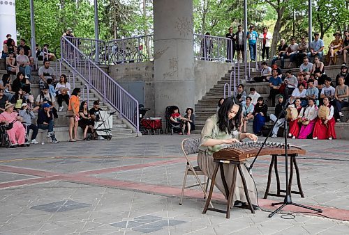 JESSICA LEE / WINNIPEG FREE PRESS

Isabella Zhu plays the guzheng May 27, 2023 at The Forks during an event celebrating Asian Heritage Month.

Stand up