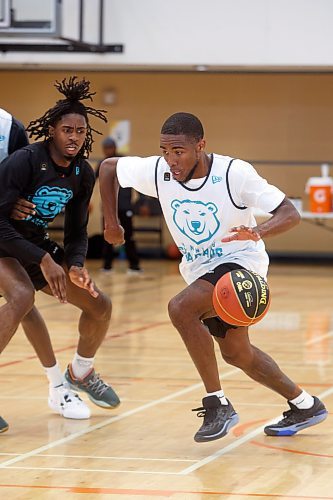 Mike Deal / Winnipeg Free Press
Winnipeg Sea Bears&#x2019; Jelani Watson-Gayle (3) during practice at the Sport For Life Centre, 145 Pacific Ave, Monday afternoon.
230529 - Monday, May 29, 2023.
