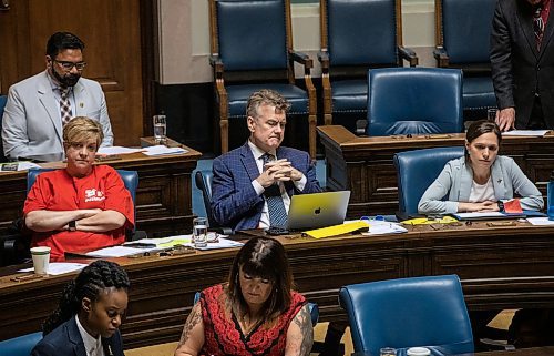 JESSICA LEE / WINNIPEG FREE PRESS

Manitoba Provincial Liberal leader Dougald Lamont is photographed during question period May 31, 2023 at the Legislature.

Reporter: Carol Sanders