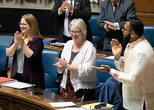 JESSICA LEE / WINNIPEG FREE PRESS

Agassiz MLA Eileen Clarke is photographed during question period May 31, 2023 at the Legislature.

Reporter: Carol Sanders