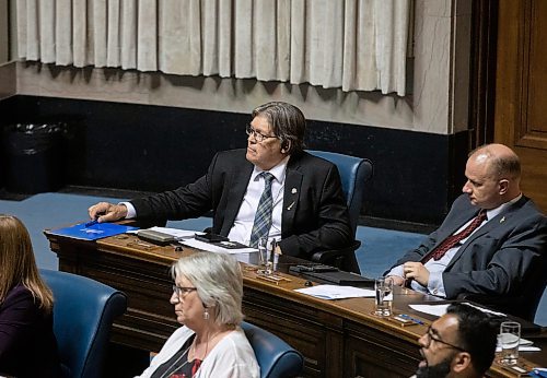 JESSICA LEE / WINNIPEG FREE PRESS

Portage La Prairie MLA Ian Wishart is photographed during question period May 31, 2023 at the Legislature.

Reporter: Carol Sanders