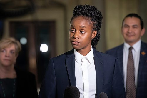 JESSICA LEE / WINNIPEG FREE PRESS

Union Station MLA Uzoma Asagwara speaks to media during a scrum May 31, 2023 at the Legislature Building.

Reporter: Carol Sanders