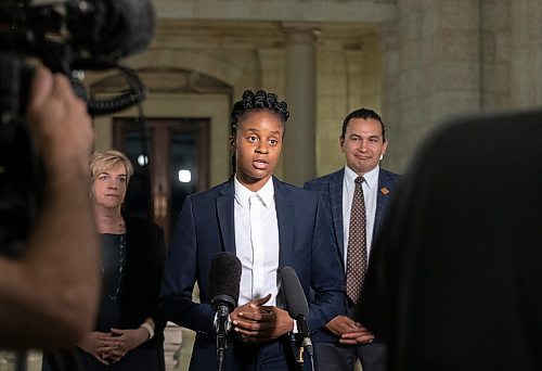 JESSICA LEE / WINNIPEG FREE PRESS

Union Station MLA Uzoma Asagwara speaks to media during a scrum May 31, 2023 at the Legislature Building.

Reporter: Carol Sanders