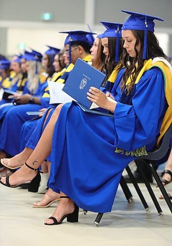 Brandon University Faculty of Science graduates take a seat after receiving their degrees during Friday morning's convocation ceremony at the Healthy Living Centre. (Kyle Darbyson/The Brandon Sun)