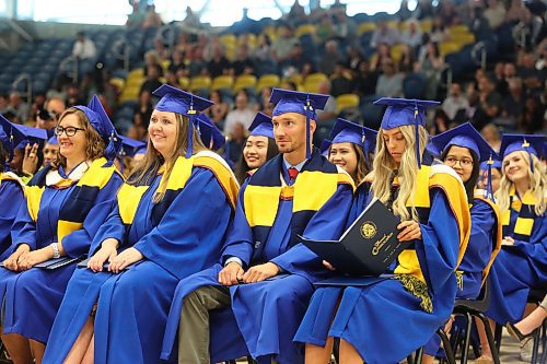 Brandon University Faculty of Science graduates take a seat after receiving their degrees during Friday morning's convocation ceremony at the Healthy Living Centre. (Kyle Darbyson/The Brandon Sun)