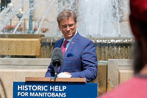 Mike Deal / Winnipeg Free Press
Environment and Climate Minister Kevin Klein speaks during the announcement.
Mental Health and Community Wellness Minister Janice Morley-Lecomte announces that the province will be providing $414,000 to expand the Alternative Response to Citizens in Crisis (ARCC) initiative that provides on-site support to individuals experiencing a mental health crisis in Winnipeg. She was accompanied at the announcement on the south lawn of the Manitoba Legislative building by Environment and Climate Minister Kevin Klein, Erika Hunzinger, manager, Crisis Response Centre, Health Sciences Centre Winnipeg, and Insp. Helen Peters, Winnipeg Police Service.
See Malak Abas story
230602 - Friday, June 02, 2023.