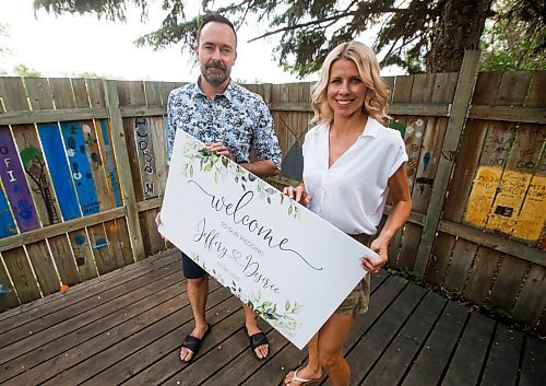 JOHN WOODS / WINNIPEG FREE PRESS
Desiree Penner and Jeff Sinnock, who were supposed to be married at Fort Gibraltor this past weekend had to scramble to hold their wedding at another venue, are photographed at their home in Winnipeg Monday, June 5, 2023. 

Reporter: malak