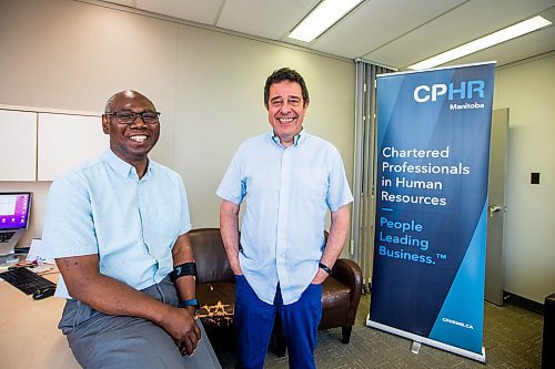 MIKAELA MACKENZIE / WINNIPEG FREE PRESS


Dr. Lana Adeleye-Olusae, board chair of CPHR Manitoba (left), and Ron Gauthier, CEO of CPHR Manitoba, in their office downtown on Tuesday, June 6, 2023. The CPHR is happy the provincial government passed Bill 233, The Chartered Professionals in Human Resources Act, which gives them more regulatory power over members. For Gabby story.
Winnipeg Free Press 2023