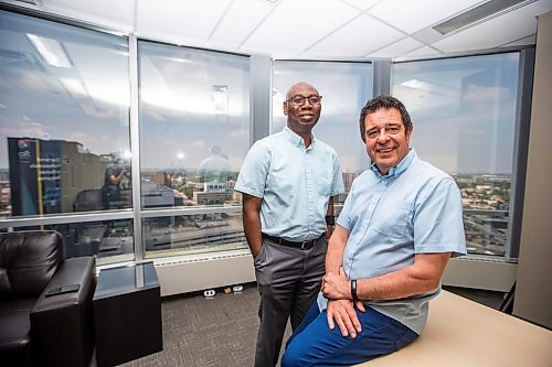 MIKAELA MACKENZIE / WINNIPEG FREE PRESS


Dr. Lana Adeleye-Olusae, board chair of CPHR Manitoba (left), and Ron Gauthier, CEO of CPHR Manitoba, in their office downtown on Tuesday, June 6, 2023. The CPHR is happy the provincial government passed Bill 233, The Chartered Professionals in Human Resources Act, which gives them more regulatory power over members. For Gabby story.
Winnipeg Free Press 2023