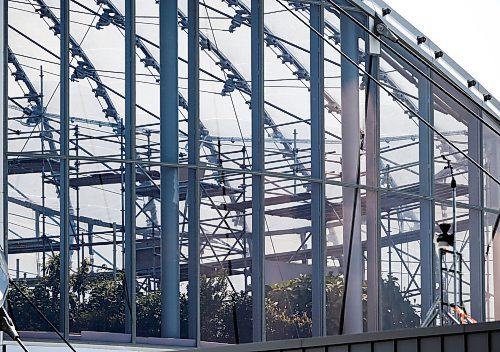 JOHN WOODS / WINNIPEG FREE PRESS
The roof of the new $130-million garden is faulty and is undergoing repairs Tuesday, June 6, 2023. Butterflies are escaping. They&#x2019;ve been removed and stored in another facility at the zoo. Scaffolding can be seen.

Re: rollason