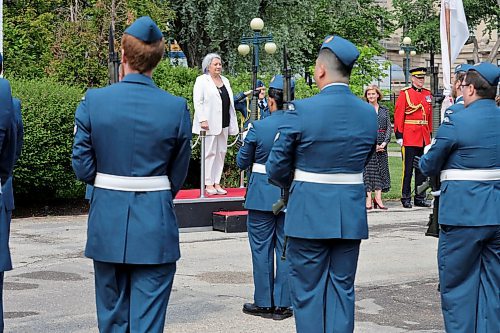 RUTH BONNEVILLE / WINNIPEG FREE PRESS

LOCAL - gov gen Simon visits Mb. 

Photo of official welcome ceremony and honour guard inspection at Government House.

Governor General of Canada, Mary Simon,  makes an official visit to Manitoba  meeting with government  and Indigenous leaders Wednesday. 

During her visit on Wednesday she met with Premier Heather Stefanson, Manitoba's  lieutenant-governor Anita Neville at Government House, Cathy Merrick AMC Grand Chief and other Indigenous leaders and  Minister of Indigenous Reconciliation and Northern Relations Eileen Clarke in round table discussion at the Legislature.

June 7th,  2023