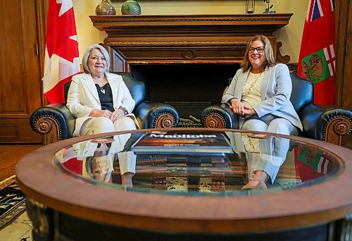 RUTH BONNEVILLE / WINNIPEG FREE PRESS

LOCAL - gov gen Simon visits Mb. 

Photo of Governor General of Canada, Mary Simon meeting with Premier Heather Stefanson in her office.


Governor General of Canada, Mary Simon,  makes an official visit to Manitoba  meeting with government  and Indigenous leaders Wednesday. 

During her visit on Wednesday she met with Premier Heather Stefanson, Manitoba's  lieutenant-governor Anita Neville at Government House, Cathy Merrick AMC Grand Chief and other Indigenous leaders and  Minister of Indigenous Reconciliation and Northern Relations Eileen Clarke in round table discussion at the Legislature.

June 7th,  2023