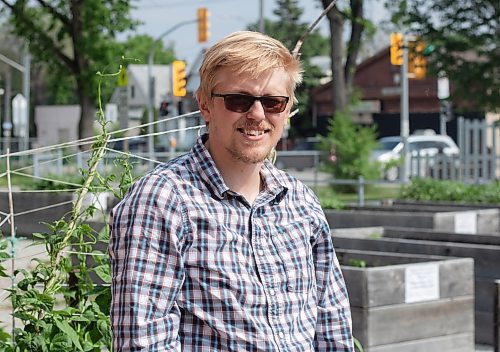 Mike Thiessen / Winnipeg Free Press
Adam Kostas, pictured, is the Greening Supervisor at the West End Resource Centre, the organization which runs Orioles Community Garden. Kostas is excited about the future of Orioles Community Garden.   230607 &#x2013; Wednesday, June 7, 2023