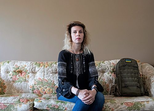 JESSICA LEE / WINNIPEG FREE PRESS

Widower Hanna Sidorchenko poses for a photo in her Winnipeg apartment June 7, 2023 with her deceased husband&#x2019;s belongings. Sidorchenko&#x2019;s husband died a few weeks ago fighting in the war in Ukraine. She went back to her home country try to bring his body to Canada but couldn&#x2019;t access where he died because it is a Russian controlled area.

Reporter: Kevin Rollason